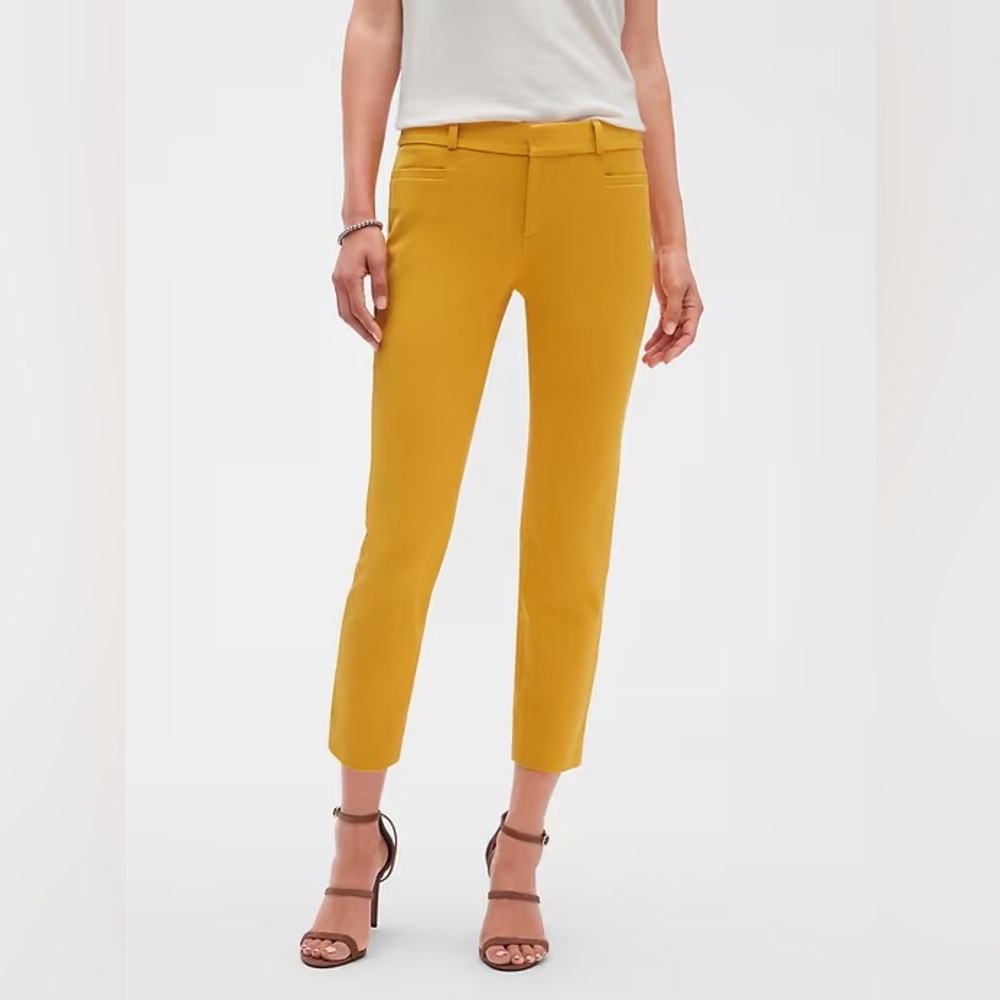 Banana Republic Sloan Crop Pants in MANGO MOJITO Size 4